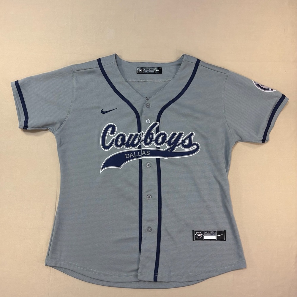 Nike MLB Dallas Cowboys Gray and Navy Kids Parsons Baseball Jersey Size XL